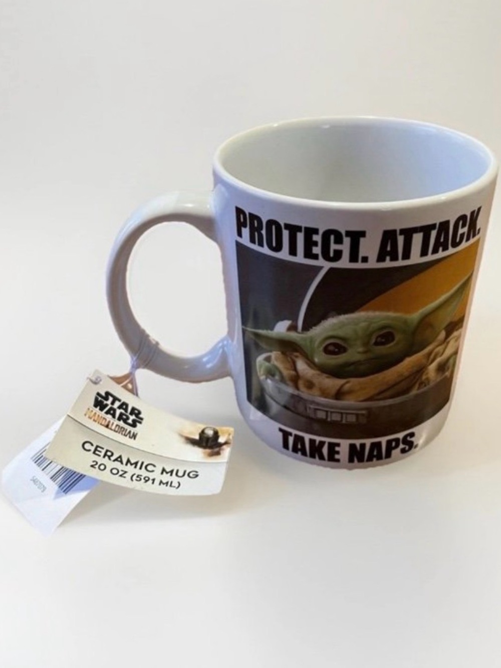 Star Wars Mandalorian Ceramic Coffee Mug 20 oz Baby Yoda/Grogu Meme